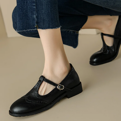 Sylvia&Ruth™- Elegant T-Strap Mary Janes